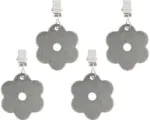 Hornbach Tischdeckenbeschwerer Blumen Inox silber 4 Stk.