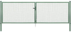 Wellengitter-Doppeltor ALBERTS 400,4 x 125 cm inkl. Pfosten 7,6 x 7,6 cm zinkphosphatiert grün
