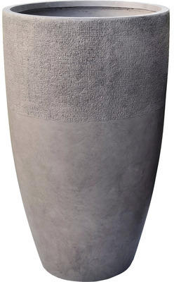 Pflanzvase Lafiora Sober Clayfiber Ø 45 cm H 76 cm braun