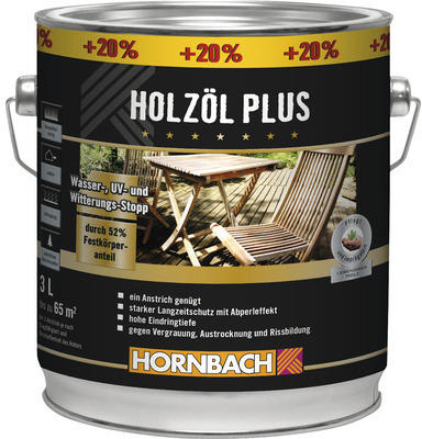 HORNBACH Holzöl Plus farblos 3 l