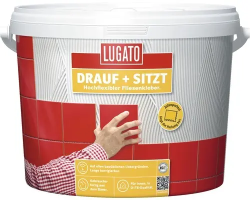 Fliesenkleber Lugato Drauf + Sitzt 10 kg