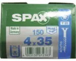 Hornbach Spax Universalschraube, Edelstahl A2, Senkkopf T 20, Holz-Teilgewinde, 4x35 mm, 150 Stück
