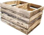 Hornbach Vintage Obstkiste mit Regalboden quer geflammt 50x40x30 cm