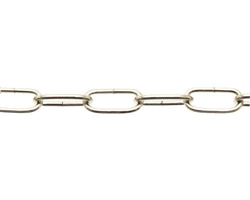 Ringkette Pösamo Ø 2,5 mm Stahl vernickelt, gerade Form, Meterware