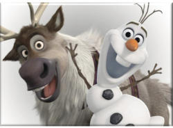 Keilrahmenbild Frozen Olaf & Sven 50x70 cm