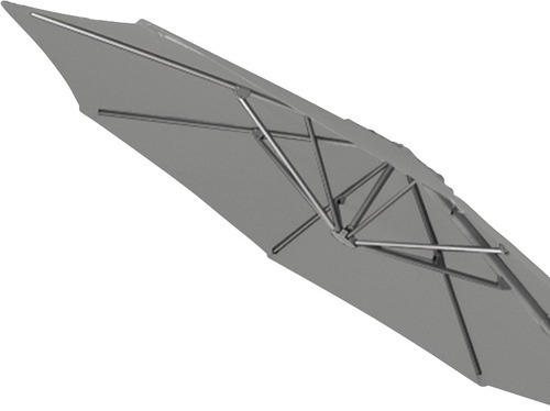 Sonnenschirmbespannung für Montego Ampelschirm Ø 350 cm, grau