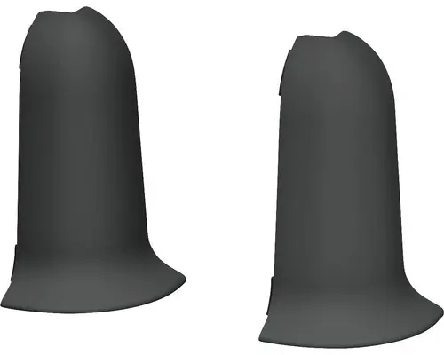 Außenecken für Kabelkanal-Sockelleiste dunkelgrau 60 mm