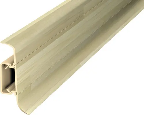 Klemmsockelleiste PVC nussbaum olive 50 x 2500 mm