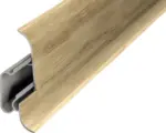 Hornbach Sockelleiste mit Kabelführung PVC eiche rustic 22,8x60x2500 mm 2 Teile