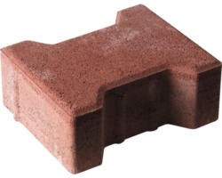 Beton Pflasterstein maschinenverlegbar Solido 8 rot 16,5x20x8 cm