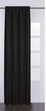 Hornbach Vorhang mit Universalband Canvas schwarz 140x280 cm