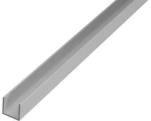 U-Profil Aluminium silberfarbig eloxiert 16x13x1,5 mm, 1 m