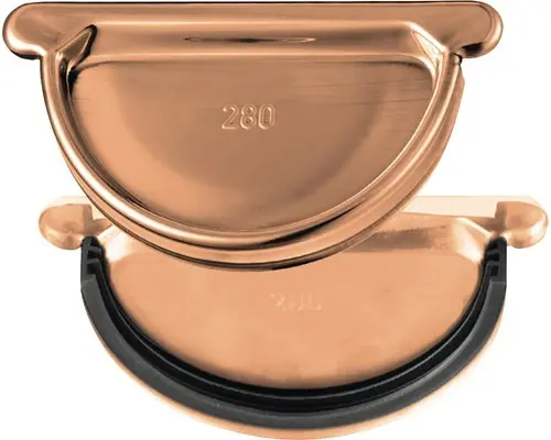 Zambelli Endstück zum stecken Kupfer NW 105 mm