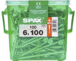 Spax Holzschraube Wirox Senkkopf Torx T30 Holz-Teilgewinde 6x100 mm 100 Stück