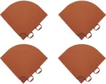 Hornbach Eckteil Set Klickfliese 6,2x6,2cm 4 Stk., terracotta