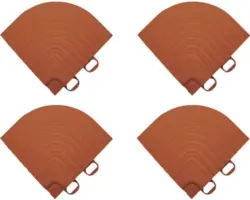 Eckteil Set Klickfliese 6,2x6,2cm 4 Stk., terracotta