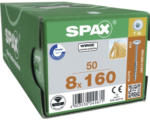 Hornbach Spax Holzschraube Wirox Tellerkopf T40 Holz-Teilgewinde 8x160mm, Box 50 Stück