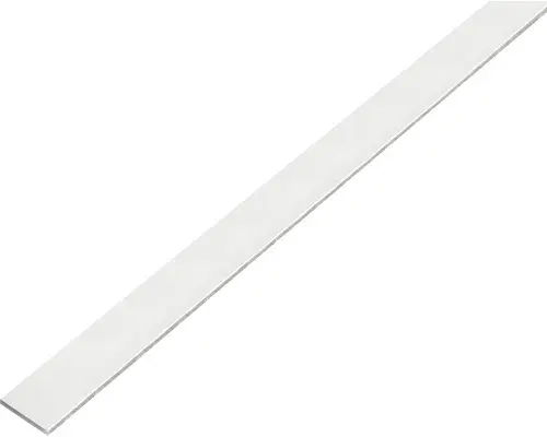 Flachstange Alu kugelgestrahlt silber, selbstklebend 20x2 mm, 1 m