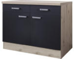 Hornbach Unterschrank Flex Well Santo Anthrazit/San Remo Eiche hell 100x86x60 cm mit Drehtür