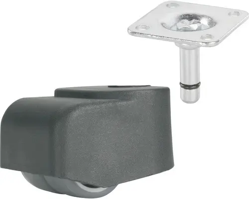 Tarrox Doppel-Walzenrolle, bis 70 kg, 25 x 46 x 25 mm