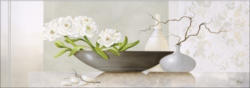 Leinwandbild Flowers In Bowl & Vases 27x77 cm