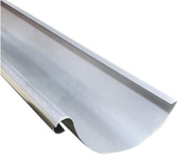 PRECIT Dachrinne Aluminium natur halbrund Weissaluminium RAL 9006 NW 125 mm 2000 mm