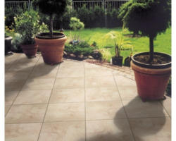 Beton Terrassenplatte iStone Basic ocker-gelb-rosè 40x40x4cm