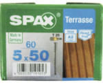 Hornbach Spax Terrassenschraube, Edelstahl A2 blank, Zylinderkopf T25, Fixiergewinde, 5x50 mm, 60 Stück