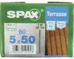 Hornbach Spax Terrassenschraube, Edelstahl A2 blank, Zylinderkopf T25, Fixiergewinde, 5x50 mm, 60 Stück