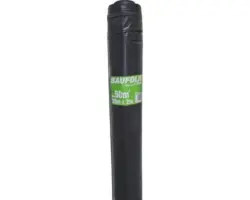 Baufolie LDPE 0,2 mm 25 x 2 m schwarz Rolle = 50 m²