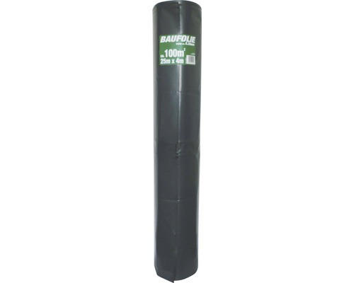 Baufolie LDPE 0,2 mm 25 x 4 m grau-braun Rolle = 100 m²