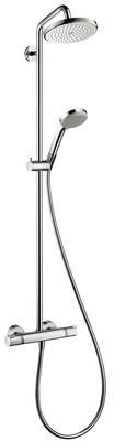 Duschsystem hansgrohe Croma 220 Air 1jet Showerpipe mit Thermostat chrom