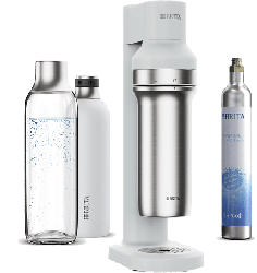 Brita sodaTRIO Wassersprudler mit 2 Flaschen, CO² Zylinder inklusive: Ja , Weiß
