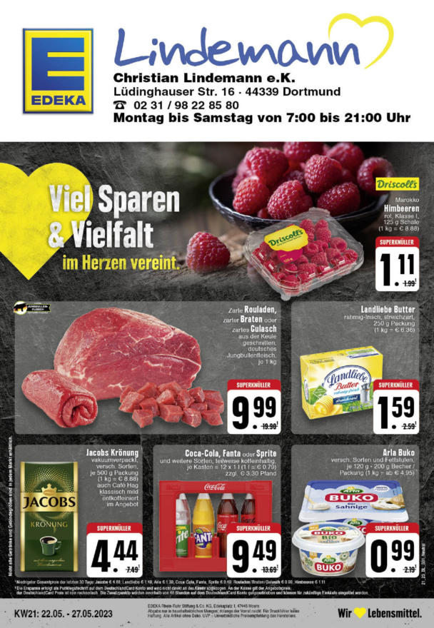 EDEKA Schmitt in Rosenweg, 58239 Schwerte Holzen ⇔ Öffnungszeiten und