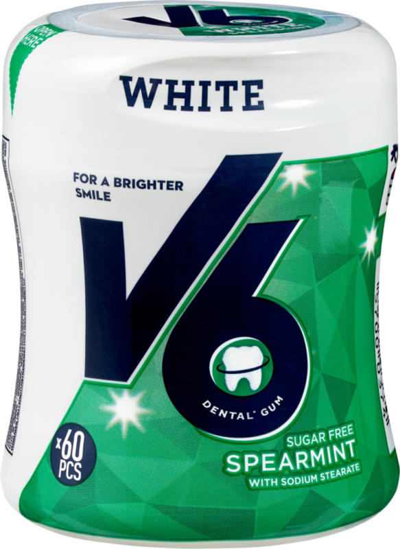 V6 Kaugummi Spearmint, 87 g
