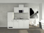 Möbelix Küchenzeile Wito mit Geräten 210 cm Weiß/Grau Modern
