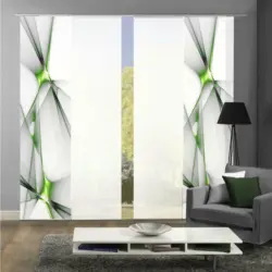 Flächenvorhang Franklin, 4-Tlg in Hellgrün