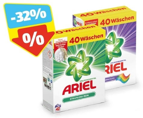 ARIEL Voll-/Colorwaschmittel Pulver, 40 Waschgänge