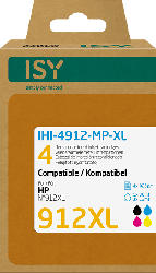 ISY Wiederaufbereitete Tintenpatronen IHI-4912-MP-XL Multipack HP 912XL