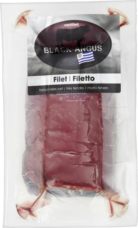Black Angus Rindsfilet , Argentinien/Uruguay, ca. 800 g, per 100 g