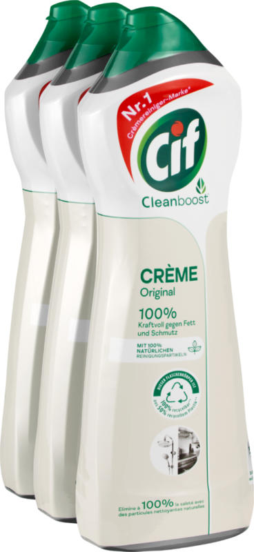 Detergente Crema Original Cif, 3 x 750 ml