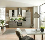 Möbelix Küchenzeile Plan mit Geräten B: 280 cm Weiß/Eiche Dekor