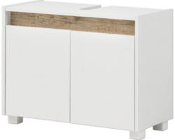 Waschbeckenunterschrank Möbelpartner Cosmo 800 54,6x80x33 cm ohne Waschbecken 2 Auszüge perl weiß