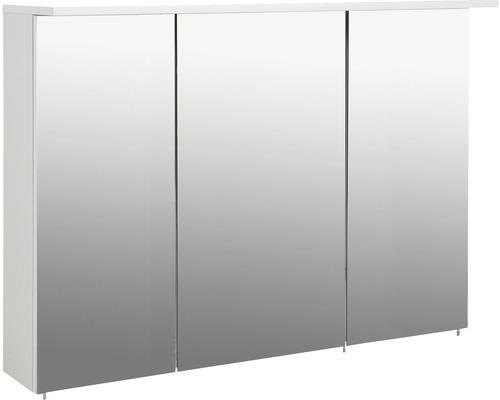 Spiegelschrank Möbelpartner Profil 3-türig 120,5x16x72,3 cm weiß