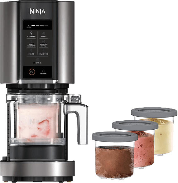 Ninja NC300EU Creami Eismaschine (800 Watt , 473 ml, Silber)