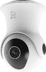 Deltaco Überwachungskamera mit motorisiertem Schwenken & Neigen, Außenbereich IP65, 2MP, ONVIF, Weiß