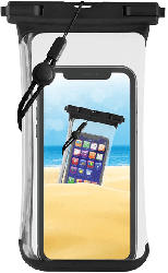 Vivanco 62365 Strandtasche für Smartphones bis 6.7", schwarz; Schutztasche