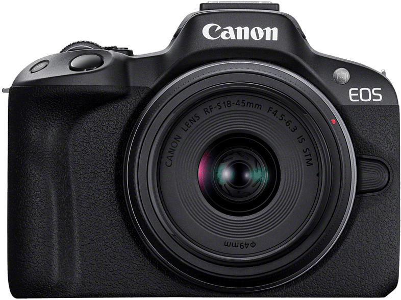 Canon EOS R50 Systemkamera Schwarz mit Objektiv RF-S 18-45mm f4.5-6.3 IS STM; Systemkamera Set