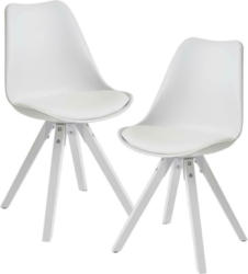 Stuhl-Set Wohnling B: 49 cm Weiß