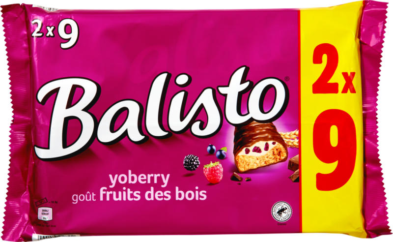 Balisto Getreideriegel Yoberry , 2 x 166 g
